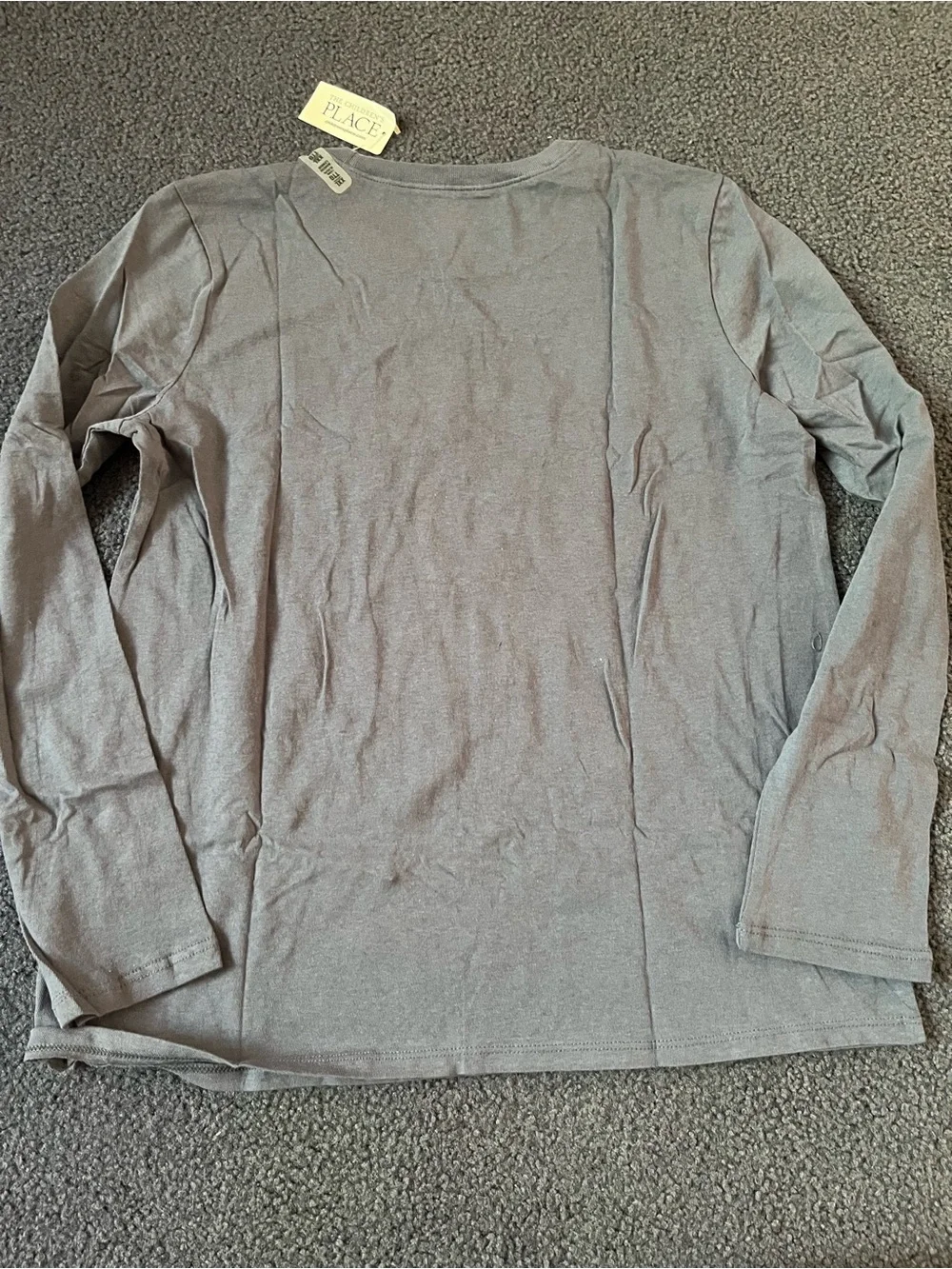 The Children's Place Charcoal Long-Sleeve Cat & Pumpkin Graphic Tee